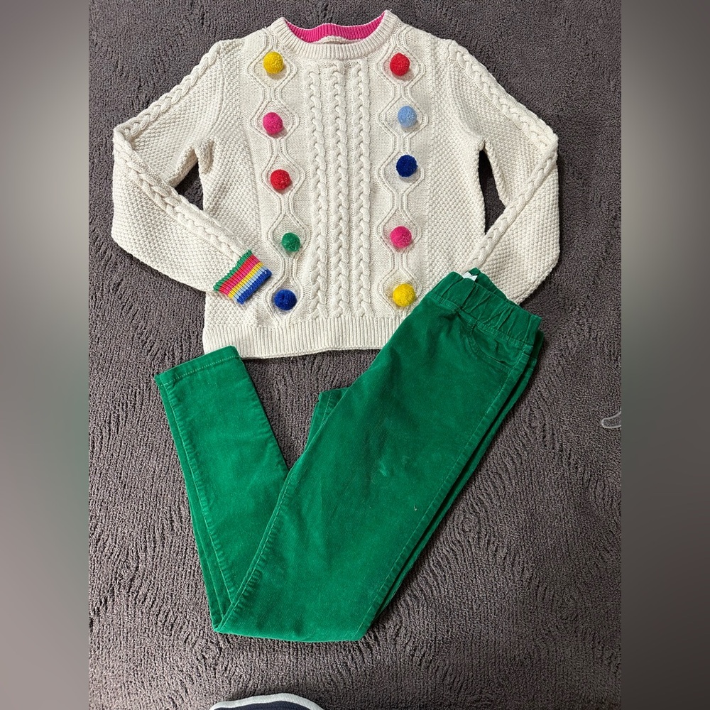 Mini Boden 9-10 festive outfit euc